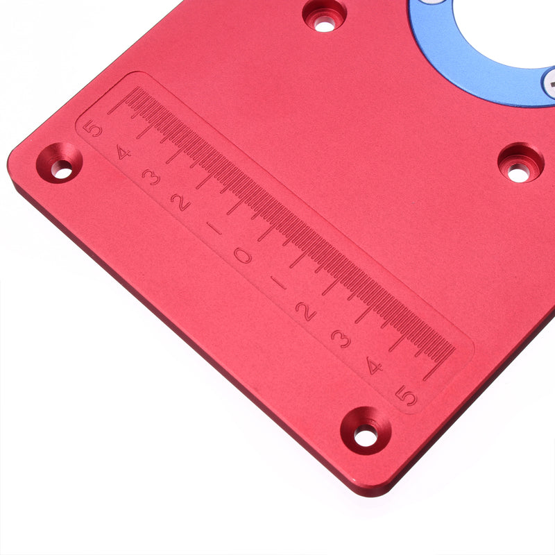 233x117x8mm Aluminum Router Table Insert Plate for Woodworking Benches RT0700C Router Trimmer Red