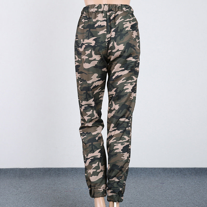 Women Camouflage Joggers Pants Sweatpants Loose Harem Drawstring Pants