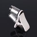 OCOOCOO F60 Tattoo Needle Magnifying Glass 60 Times HD LED Magnifier Silver