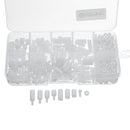 Suleve M2.5NH2 300Pcs Nylon Screw White/Black Hex Screw Nut PCB Standoff Spacer Assortment Kit