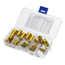 50Pcs/Set Carbon Steel M3-M12 Insert Self-tapping Thread Slotted Screw Thread Inserts Thread Nut Repair Kit
