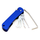 Foldable Door Lock Opener with Transparent Cutaway Inside View PadLock Lock Pick Set