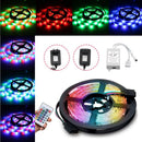 DC12V 24W 2A 5M Waterproof SMD3528 RGB LED Strip Lights US EU Power Adapter + 24 Keys Remote Control