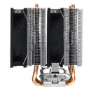 3 Pin Double Fans Four Heat Pipes Colorful LED Light CPU Cooling Fan Cooler Heatsink for AMD Intel