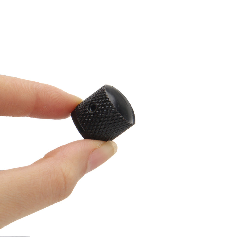 4 Pcs Black Chrome 6mm Guitar Knobs Tone Volume for Electric Guitar Bass