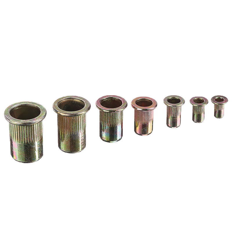 Suleve MXRN2 220Pcs M3/M4/M5/M6/M8/M10 Zinc Plated Rivet Nut Threaded Countersunk Head Insert Nut Tool Kits