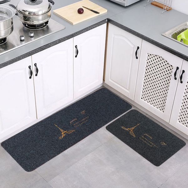 Eiffel Tower Waterproof Carpet Non Slip Door Floor Rug Mat Home Kitchen Bathroom