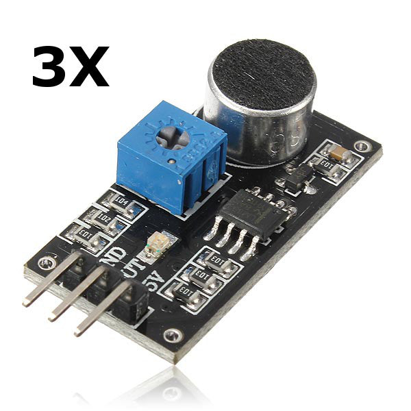 3Pcs Sound Detection Sensor Detection Module Electret Microphone