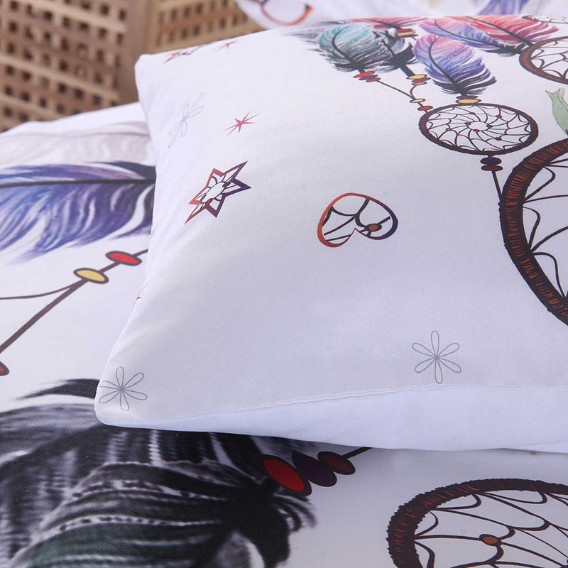 3 PCS Bedding Sets Campanula Printing Quilt Cover Pillowcase For Queen Size