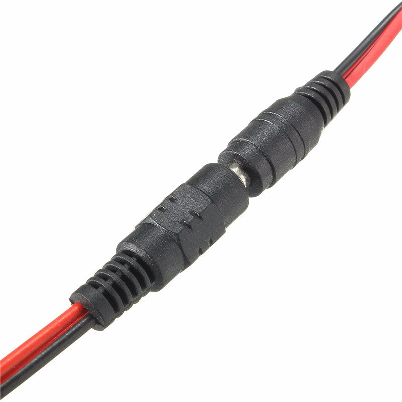 LUSTREON DC12V Male/Female Power Supply Jack Connector Cable Plug Cord Wire 5.5mm x 2.1mm