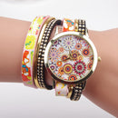 Fashion Folk Custom Style Flower Big Dial Ladies Bracelet Watch Women Quartz Watch