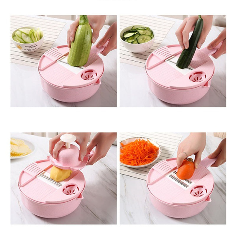 12 In 1 Vegetable Slicer Potato Peeler Carrot Grater with Strainer Vegetable Cutter Kitchen Accessories