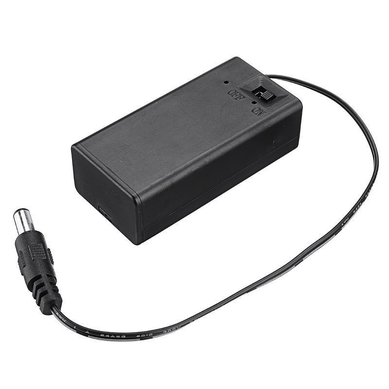 9V-6F22 Battery Charging Box Fully Sealed Battery Holder Case with Switch for 9V Battery
