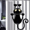 White Black Cat Waterproof Bathroom Shower Curtain 180 x 180CM Bathroom Floor Room