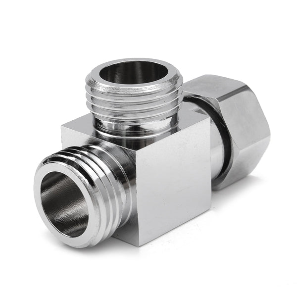 3 Way G 1/2'' Brass Shower Diverter Valve Angle Valve T-adapter Bathroom