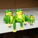 Resin Sitting Frogs Statue Outdoor Frog Sculpture Garden Decorations Ornaments
