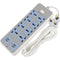 USB 4 Port 8 Way Power Strip Socket Multifunctional Outlets Charger Plug Cord