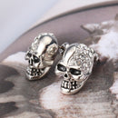 Punk Skull Head Ear Stud Rhinestone Earrings Wholesale for Men Women