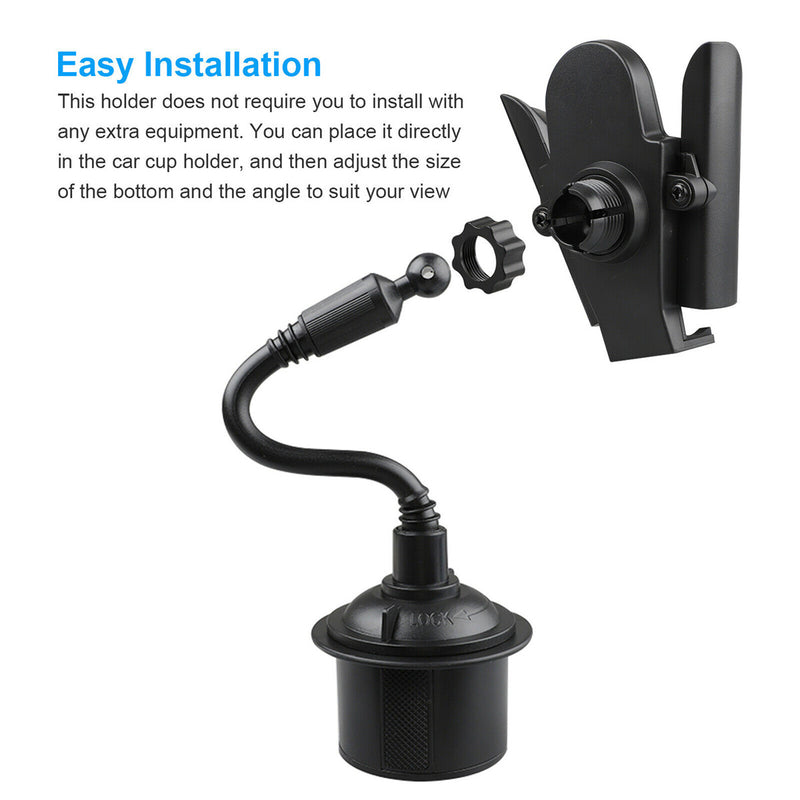 Universal Adjustable Gooseneck Cup Cradle Car Phone Holder For Cell Phone GPS