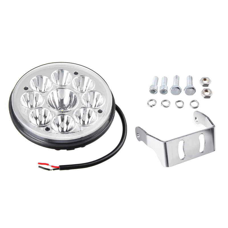5 inch 9V-32V 80W 12V 9 LED Work Light Spot Round Driving Fog Lamp Motorcycle Offroad ATV 4WD