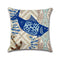 Sea Creature Turtle Fish Sea Horse Square Cotton Linen Cushion Cover Home Decor 4 Styles Pillow Case