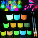 Luckyfine 12 Colors DIY Neon Luminous Paint Ultrabright Fluorescent Paint Set with 2 Painting Brush