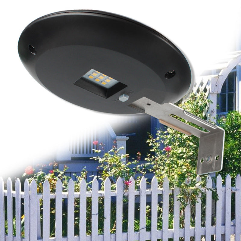 9 LED Solar Powered Fence Roof Sink Garden Courtyard Wall Light Automatic On/Off Cold