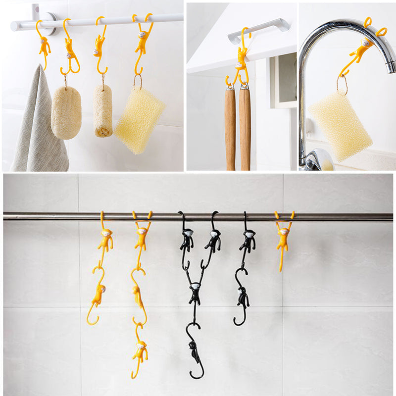 1Pcs Monkey Hand Hanging Hook Holder Kitchen Bathroom Tie Towel Hanger Wall Rack