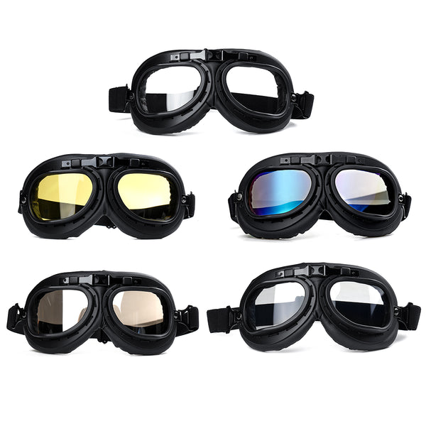 Windproof Vintage Helmet Goggles Motorcycle Scooter ATV Cycling Riding Eyewear Glasses
