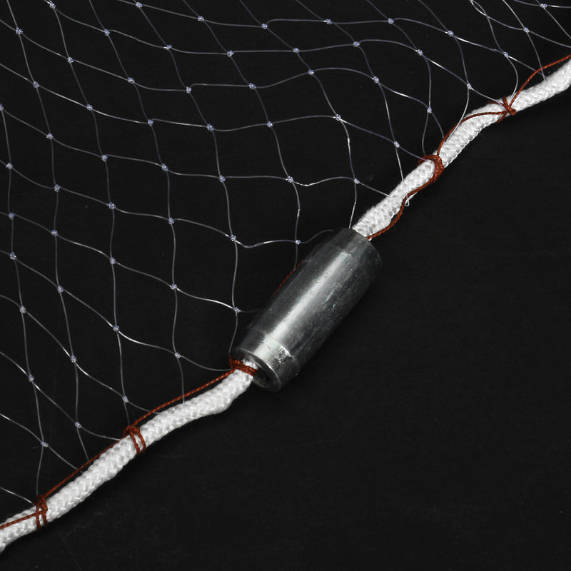 ZANLURE 2.4M 8FT Nylon Manual Fishing Net Spin Bait Casting Line Sinker Fishing Tools
