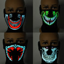 Cool Light Halloween LED Mask Cool Light Up Cosplay Party Flashing Luminous Ghost Skull Hot