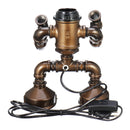 E27 Bulb Robot Lamp Light Industrial Pipe Desk Table Lamp Lighting Home Decoration