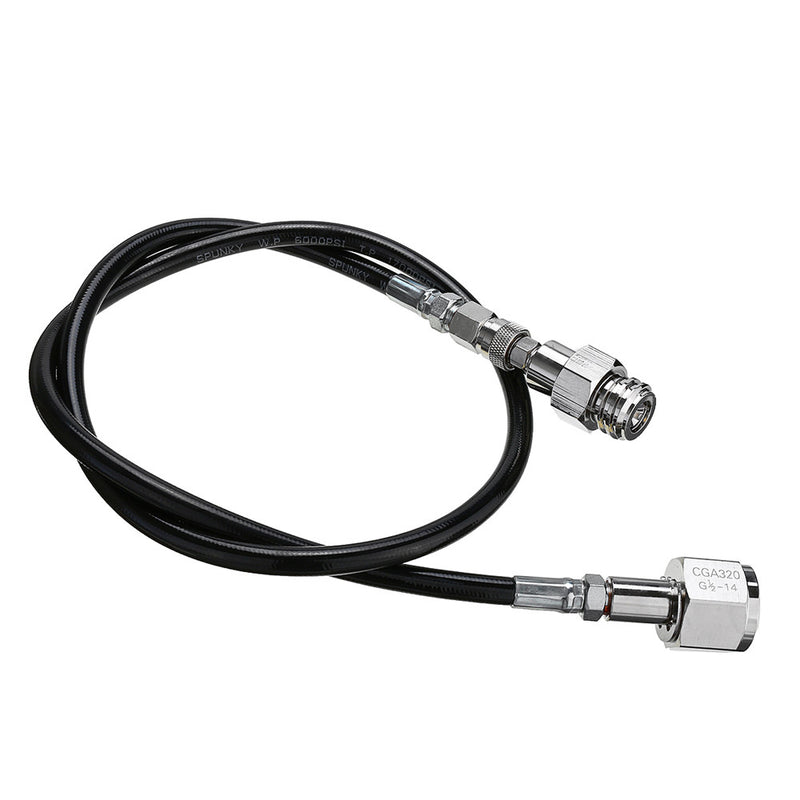 36 Inch External CGA320 Tank Direct Adapter Hose Kit for CO2 SodaStream Soda Club