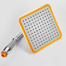 Mrosaa 9 Inch Top Rain Shower Head Square 360 Rotatable Pressurized Top Spray + Conversion rods + Hose + Shower Holder