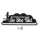 WR Hot Sale Runner's Medal Holder She Believes She Could File Holder Hang Up To 20~24 Medals