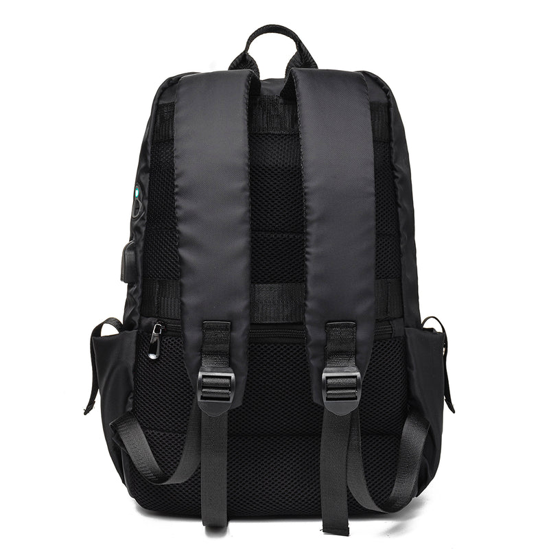 OURBAG Casual Simple Outdoor Sports Travel Backpack USB Charging Laptop Bag Student School Bag for 15.6 inches Laptops iPads