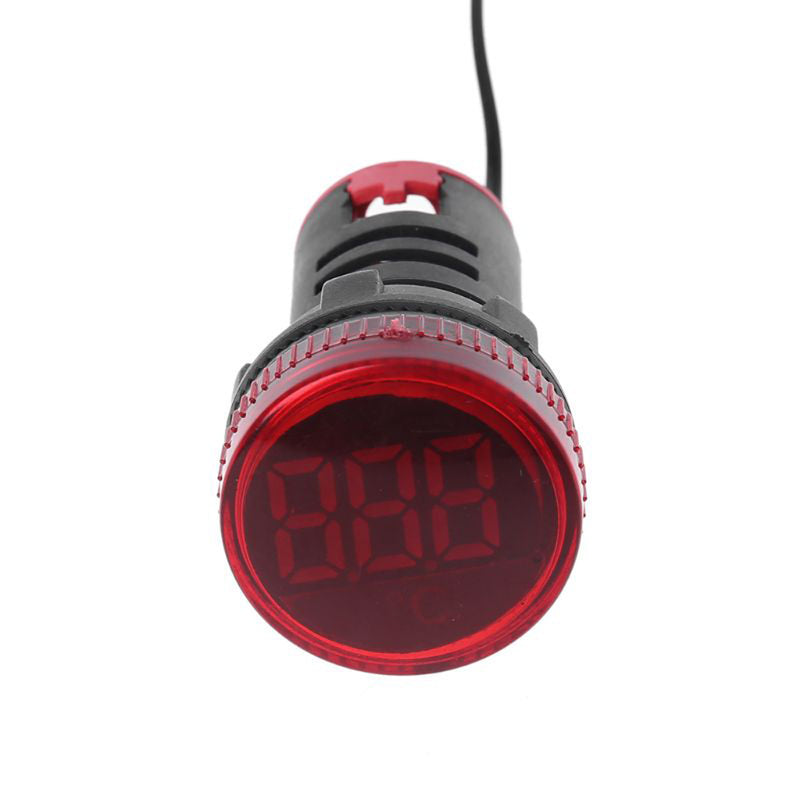 22mm AC 50-380V Thermometer Indicator Light LED Digital Display Temperature Measuring Induction Ranging -20-199