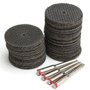 50pcs 32mm Cutting Discs Cut Off Wheel with 4pcs 1/8 Inch Shank Mandrels for Rotary Tools