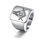 Fashion Finger Ring Titanium Steel Pattern Geometric Finger Rings Hand Accessories Jewelry for Men