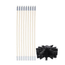 Drill Chimney Cleaning Brush Cleaning Rotary Sweep System Flexible Rod Fireplace for Electric Drill