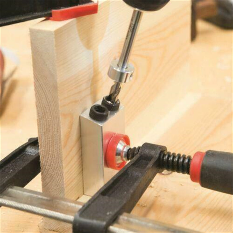 8pcs DIY Woodworking Oblique Hole Drill 15 Degree Angle Inclined Hole Locator Pocket Hole Jig Wooworking Tool