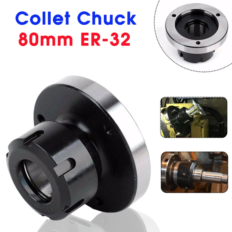 80mm ER-32 Black Collet Chuck 3901-5032 Compact Lathe Tool Tight Tolerance CNC Collect Chuck