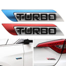 3D Metal Turbo Logo Car Body Fender Emblem Badge Decals Sticker Red/Blue