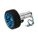 Machifit 25GA370 DC 12V Micro Gear Reduction Encoder Motor with Mounting Bracket and Wheel