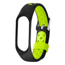 Bakeey Dual Color Metal Buckle Replacement Silicone Watch Band for Xiaomi Band 4&3 Smart Watch
