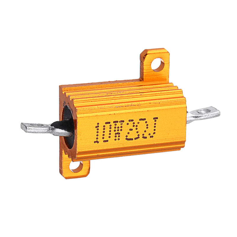 RX24 10W 2R 2RJ Metal Aluminum Case High Power Resistor Golden Metal Shell Case Heatsink Resistance Resistor