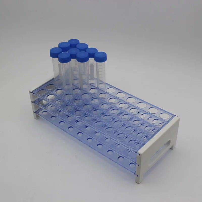 3 Layers Plastic Lab Test Tube Rack Holder Detachable Centrifuge Tube Stand for 13/16/18mm Tubes 40/50 Holes