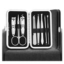 Y.F.M 8pcs Stainless Steel Nail Care Clipper Pedicure Scissor Eyebrow Tweezer Manicure Set Kit