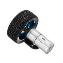 Machifit 25GA370 DC 6/12V 130rpm Gear Reduction Motor with Mounting Bracket and Wheel
