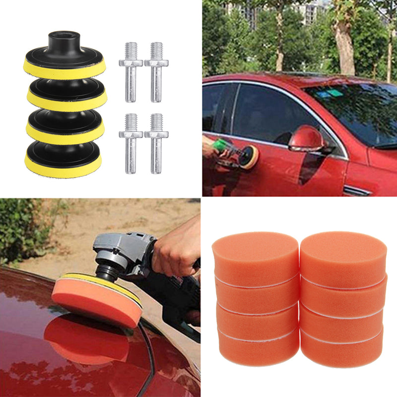 28pcs 3 Inch Waxing Buffing Polishing Sponge Pads Kit Sander Polisher Gross Polishing Pad
